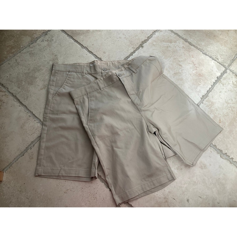 NWT, Old Navy Built-In Flex Uniform Shorts, beige, boys, size 18 Plus BUNDLE